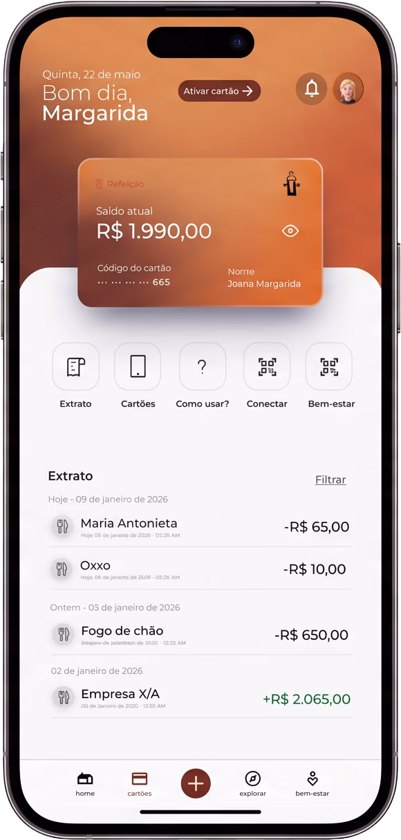 App de benefícios Bamex